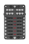 FB12 marine fuse box with 12 circuits and LED indicators for boats