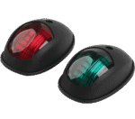 LED boat navigation lights green and red for port and starboard sides