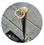 Removable stainless steel tow pylon for boats, ideal for water sports and towing