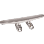 Velsen stainless steel boat cleat with polished finish