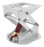 Aluminum suspension seat pedestal with spring shock absorber for boats