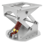 Stainless steel suspension seat pedestal with integrated shock-absorbing spring for boats